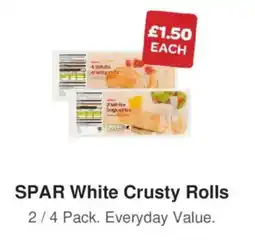 Spar Spar white crusty rolls offer