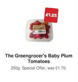 Spar The Greengrocer's Baby Plum Tomatoes offer