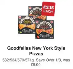 Spar Goodfellas New York style pizzas offer