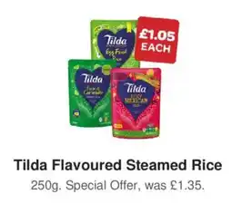 Spar Tilda flavoured steamed rice offer