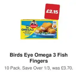 Spar Birds Eye Omega 3 Fish Fingers offer