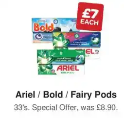 Spar Ariel / Bold / Fairy Pods offer