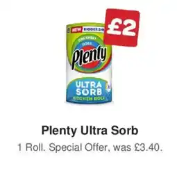 Spar Plenty ultra sorb kitchen roll offer