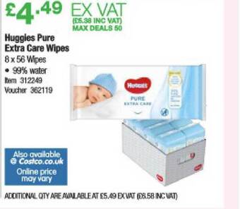 Huggies Pure Extra Care Wipes