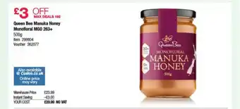 Costco Queen Bee Manuka Honey Monofloral MG0 263+ offer