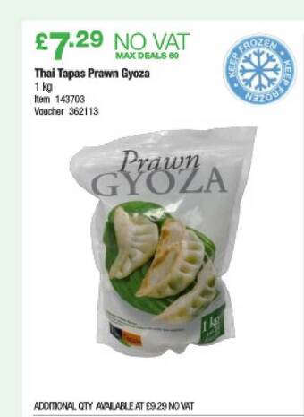 Costco Thai Tapas Prawn Gyoza offer
