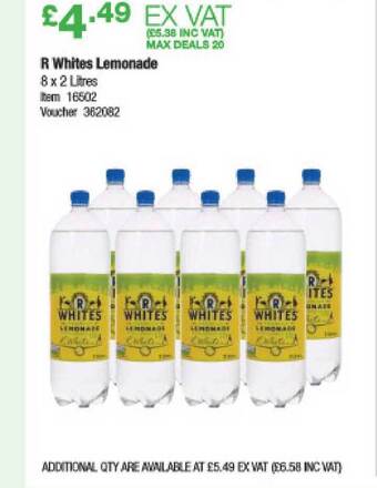 Costco R Whites Lemonade offer