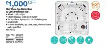 Costco Blue Whale Spa Fisher Cove 90-Jet 6 Person Hot Tub offer
