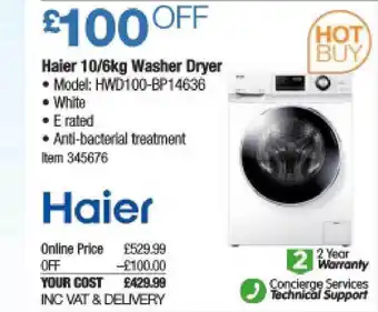 Costco Haier 10-6kg Washer Dryer offer