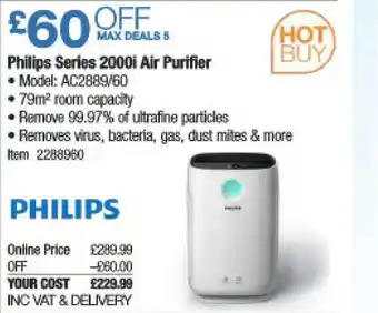 Costco Philips Series 2000i Air Purifier offer