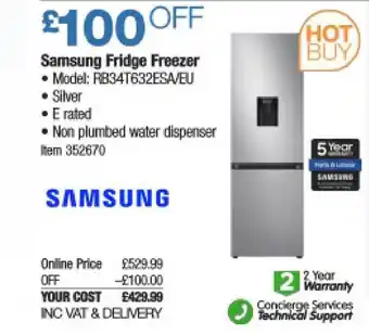 Costco Samsung Fridge Freezer offer