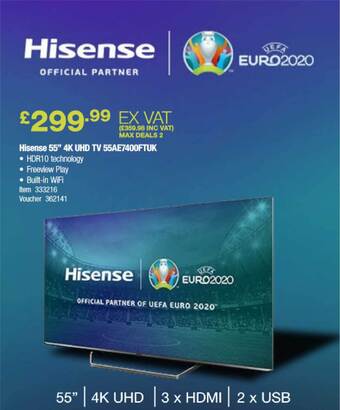 Costco Hisense 55 offer