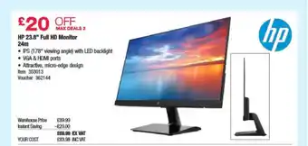 Costco HP 23.8 offer