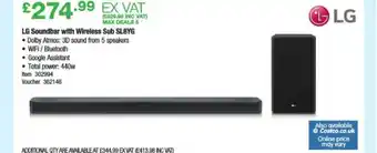 Costco LG Soundbar With Wireless Sub SL8YG offer