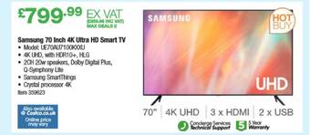 Costco Samsung 70 Inch 4k Ultra HD Smart TV offer