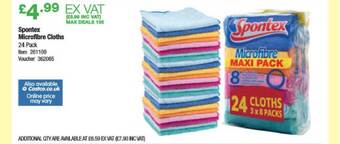 Costco Spontex Microfibre Cloths offer