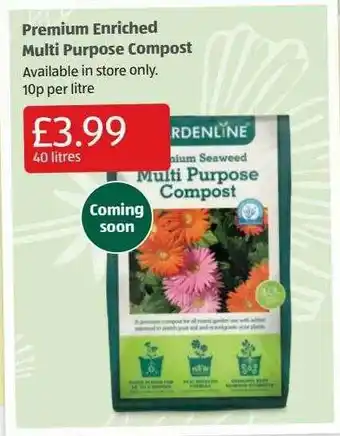 Aldi Premium Enriched Multi Purpose Compost offer