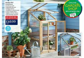Aldi Wooden Mini Greenhouse offer