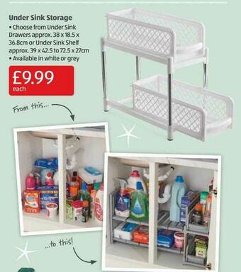 Aldi Under Sink Storage offer