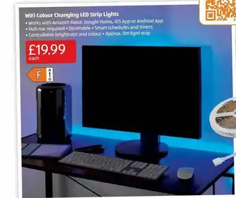 Aldi Wifi Colour Changing Led Strip Lights offer