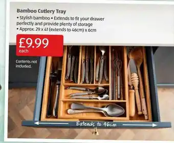 Aldi Bamboo Cutlery Tray offer