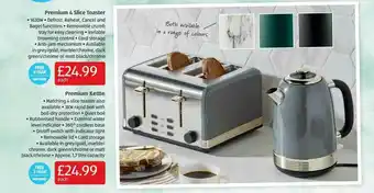 Aldi Premium 4 Slice Toaster Premium Kettle offer