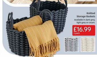 Aldi Knitted Storage Baskets offer
