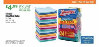 Spontex Microfibre Cloths