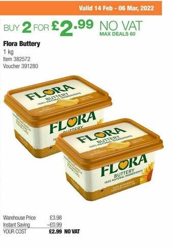 Costco Flora Buttery offer