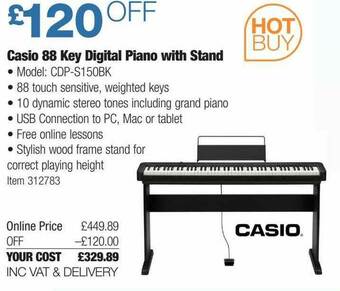 Casio 88 Key Digital Piano With Stand