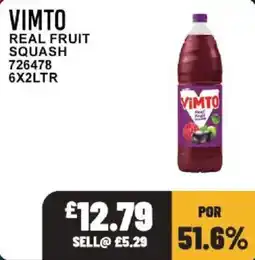 Bestway Vimto real fruit squash offer