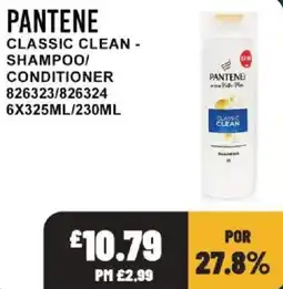 Bestway Pantene classic clean shampoo/conditioner offer