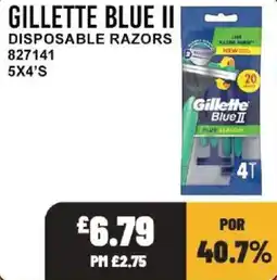 Bestway Gillette blue II disposable razors offer