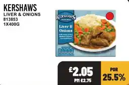 Bestway Kershaws liver & onions offer