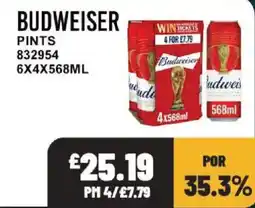 Bestway Budweiser pints offer