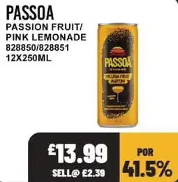 Bestway Passoá passion fruit pink lemonade offer
