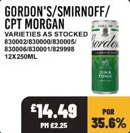 Bestway Gordon's gin & tonic offer