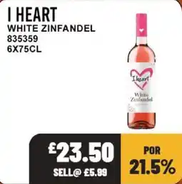 Bestway I Heart White Zinfandel offer
