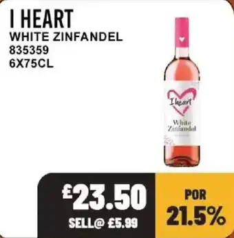 Bestway I Heart White Zinfandel offer