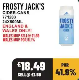 Bestway Frosty Jack's cider-cans offer
