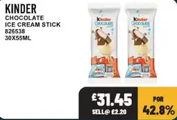 Bestway Kinder chocolate ice cream stick offer