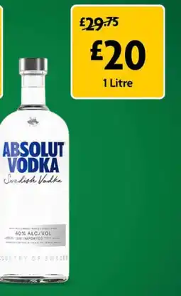 Morrisons Absolut vodka offer