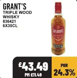 Bestway Grant's triple wood whisky offer