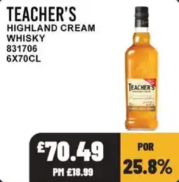 Bestway Teacher's highland cream whisky offer
