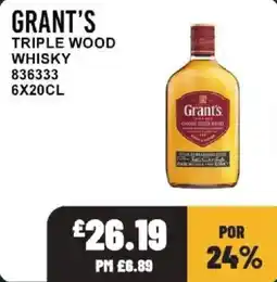 Bestway Grants triple wood whisky offer