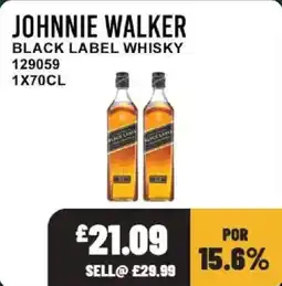 Bestway Johnnie Walker black label whisky offer