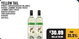 Bestway Yellow tail pinot grigio/sauv blanc/rose/jammy rose roo/jammy wht roo offer
