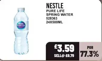 Nestle pure life spring water