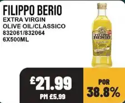 Bestway Filippo Berio extra virgin olive oil/classico offer