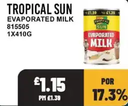 Bestway Tropical sun evaporated milk offer